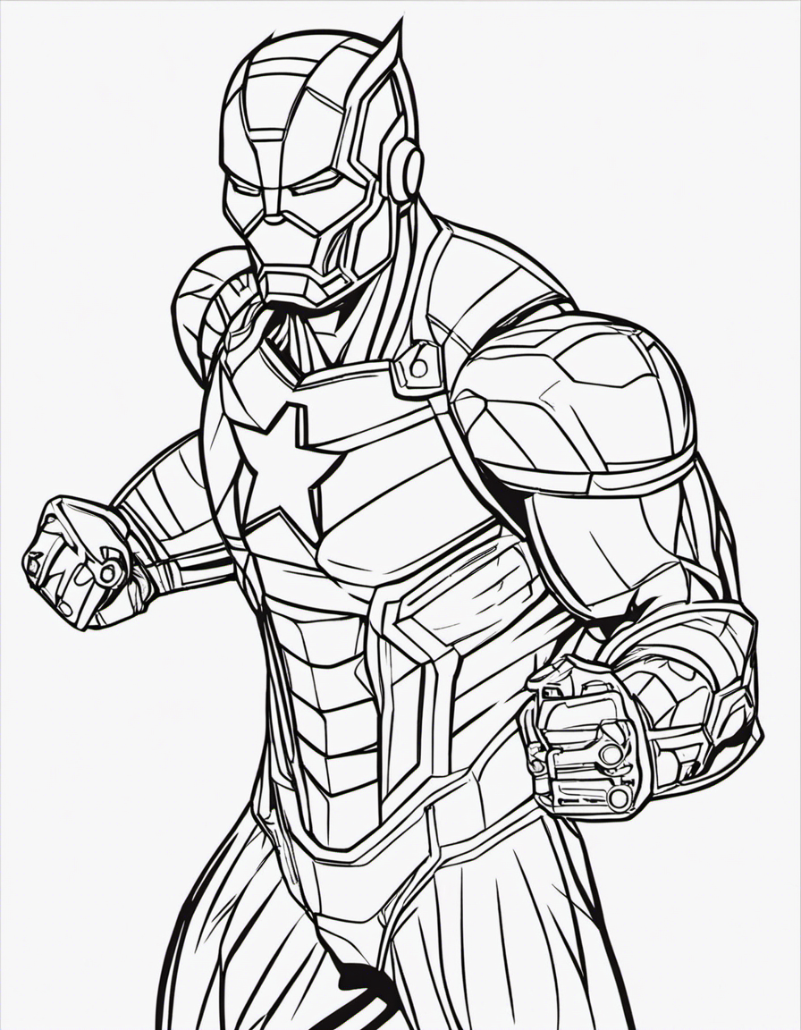 marvel avengers for children coloring page