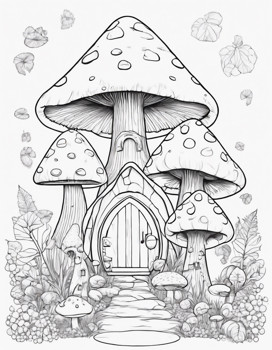 mushroom coloring pages