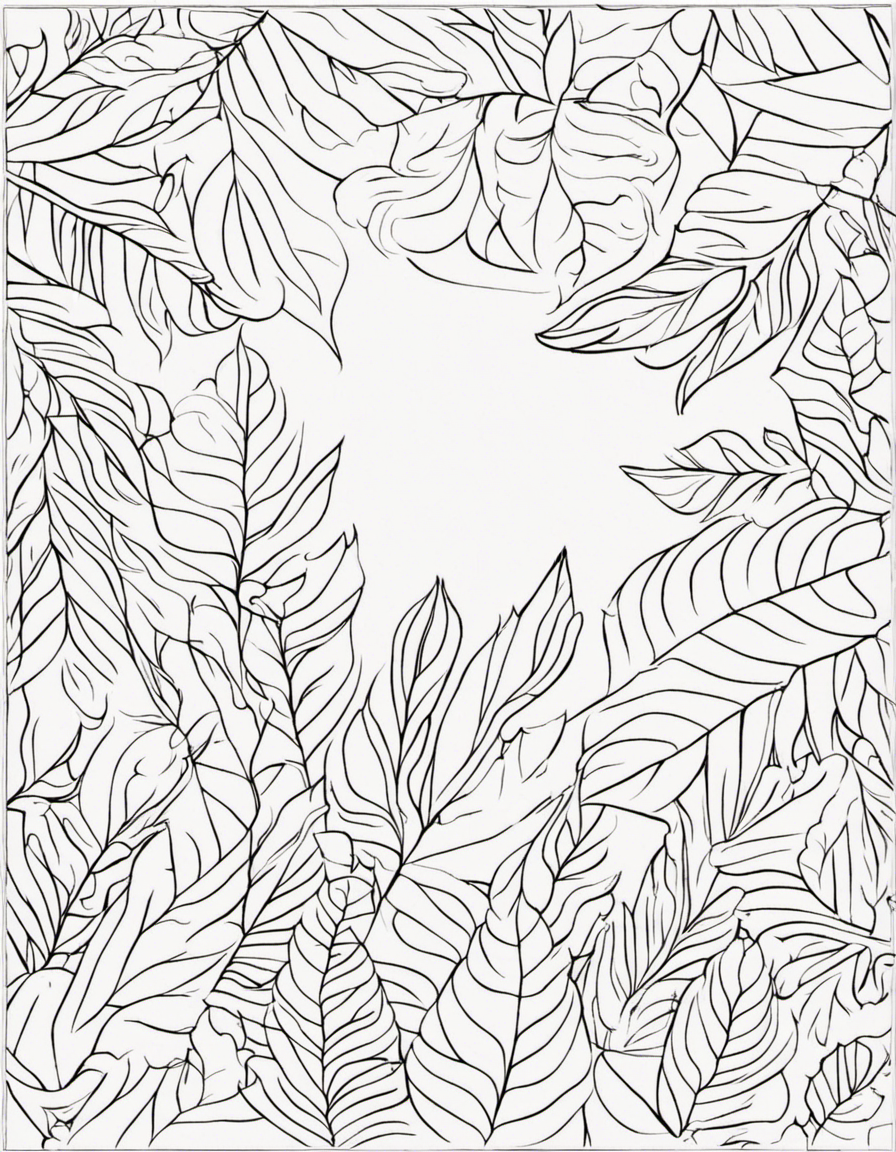 leaf for children coloring page