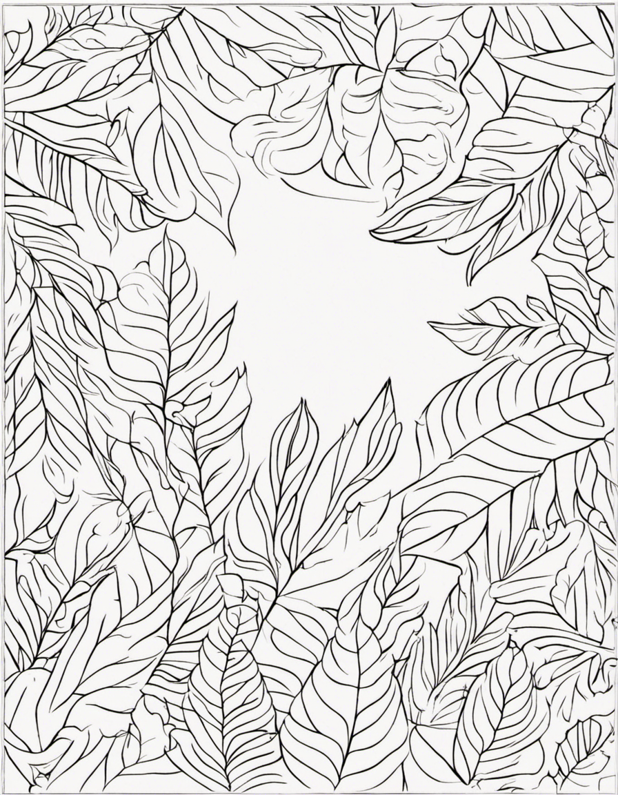 leaf coloring pages