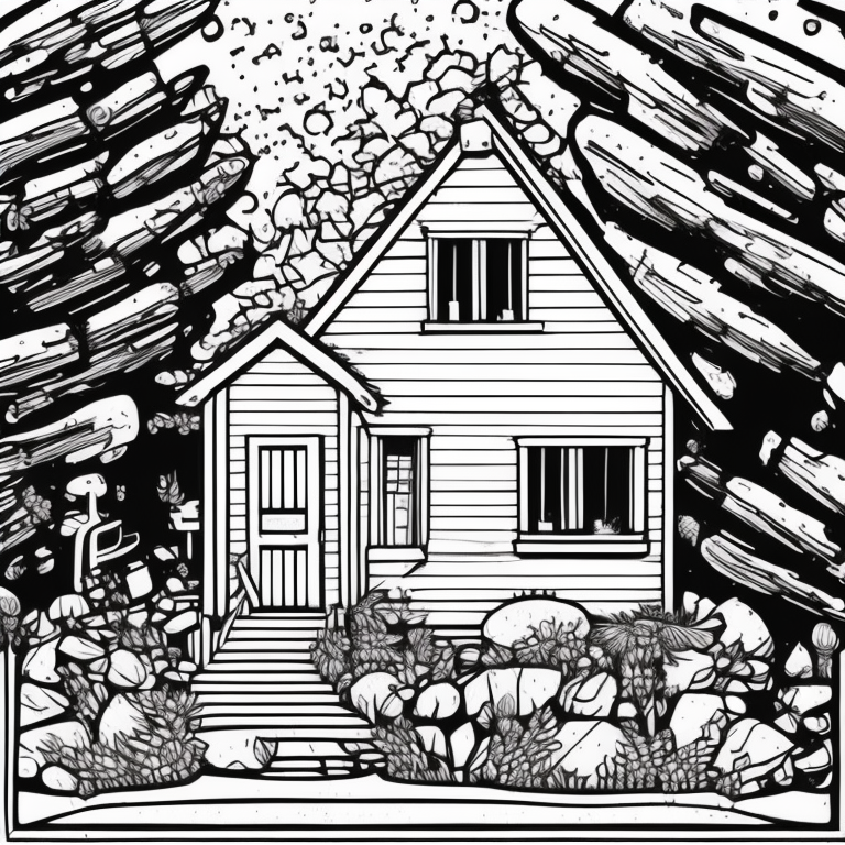 house coloring pages