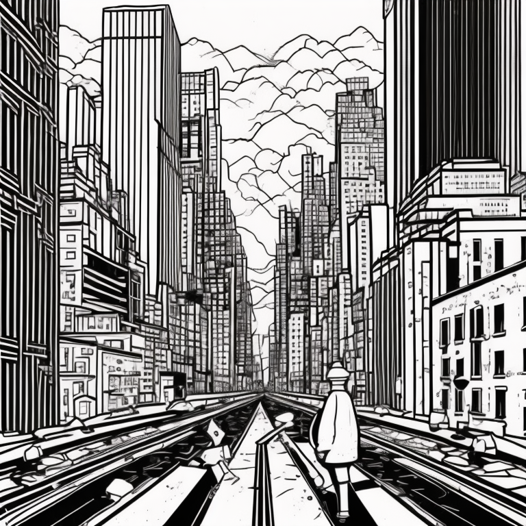 New york city coloring page