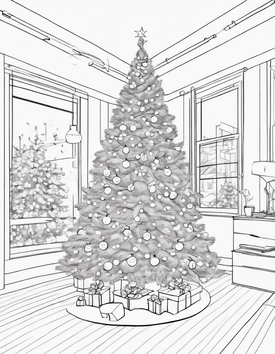 christmas tree coloring pages