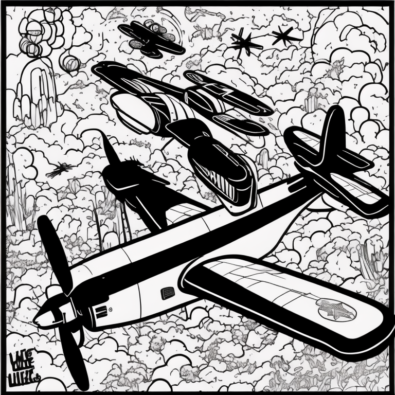 airplanes coloring page