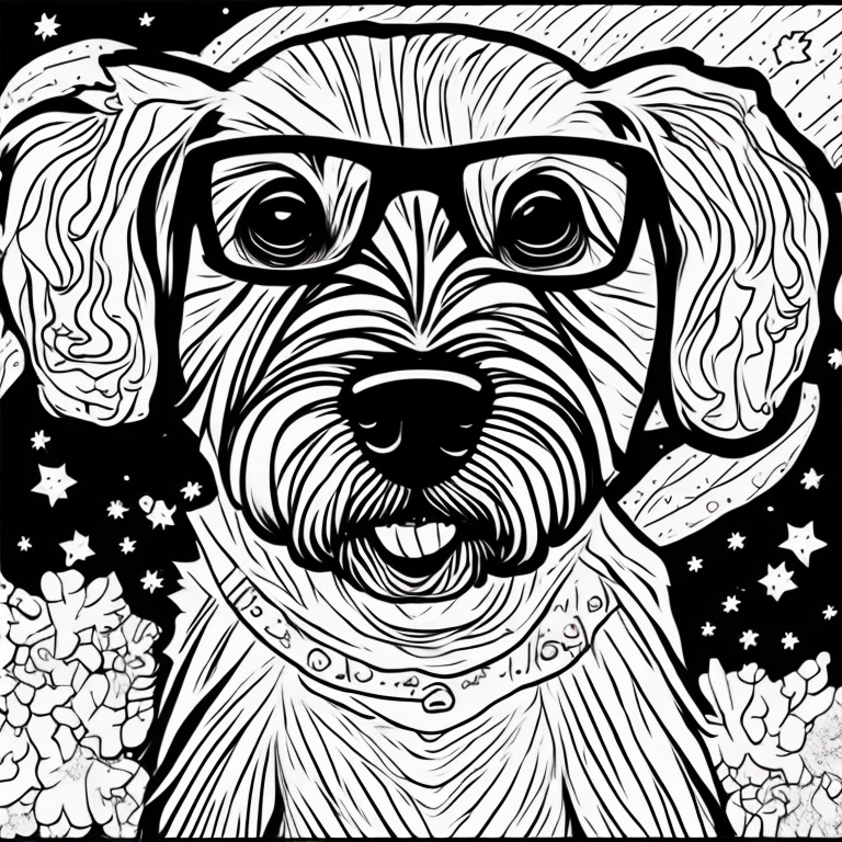 a cute dog coloring page