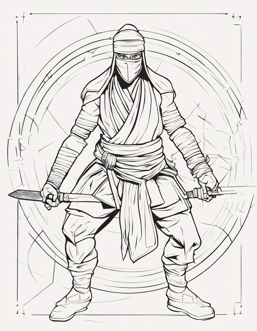 ninja coloring page