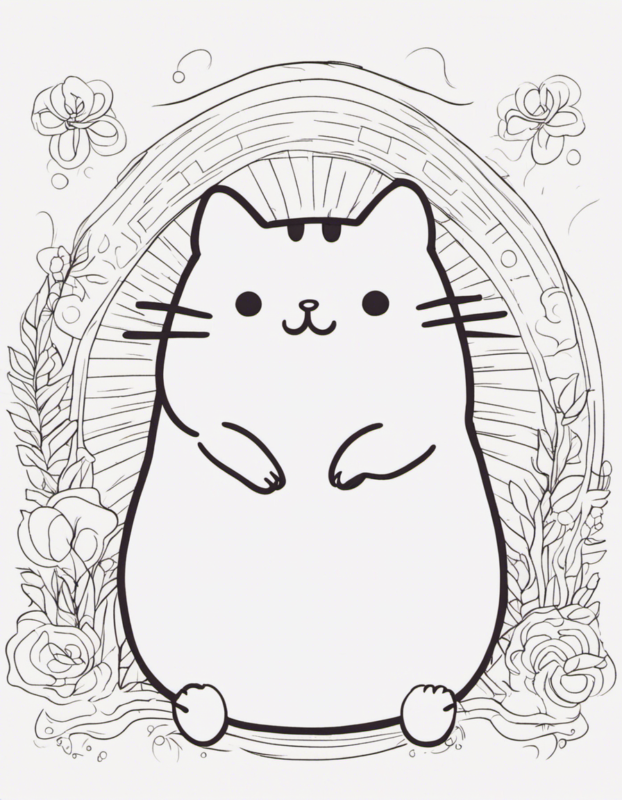 pusheen coloring page