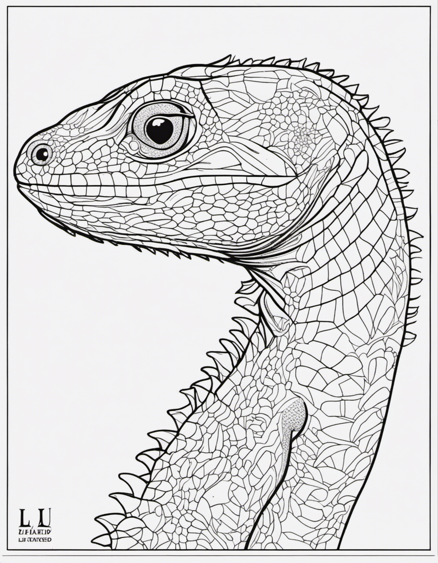 lizard for adults coloring page