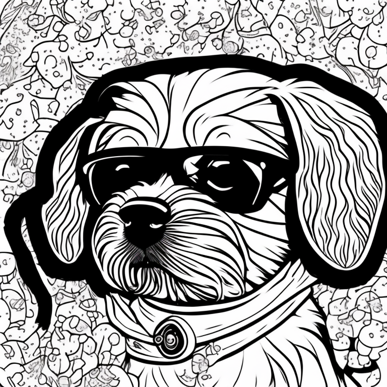 cute dog coloring page