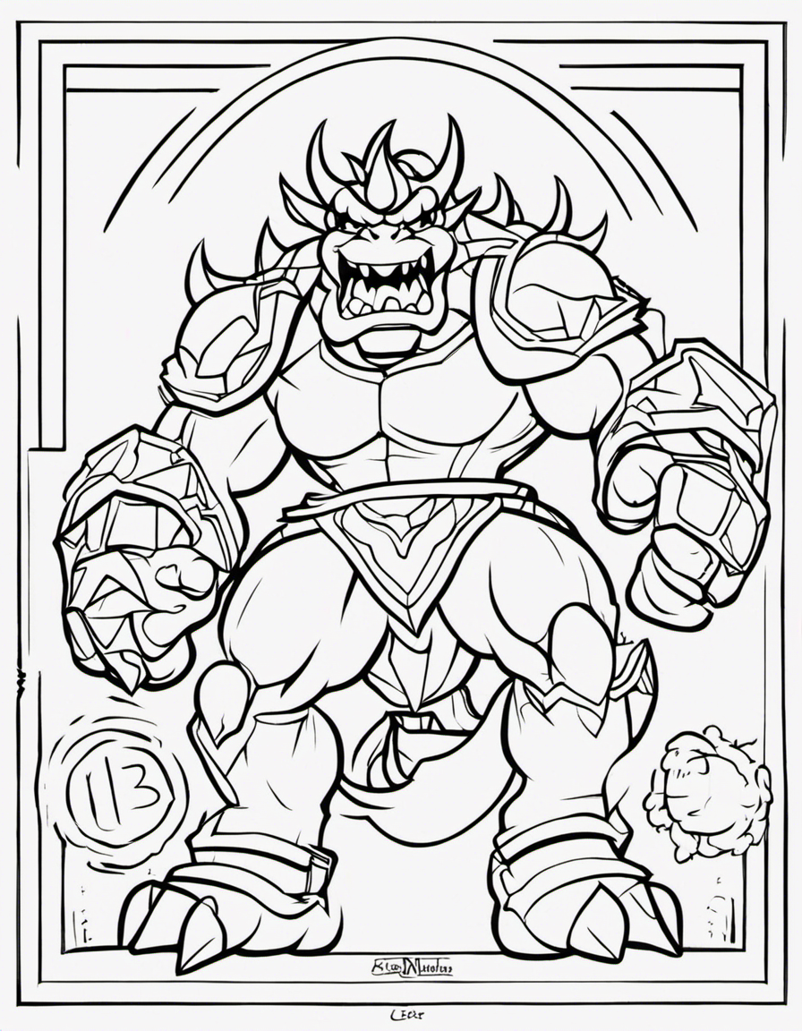 bowser coloring page