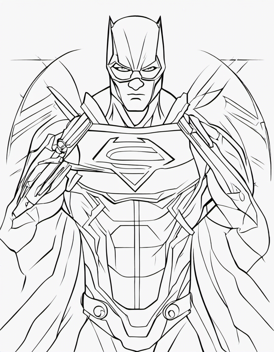 superhero coloring page