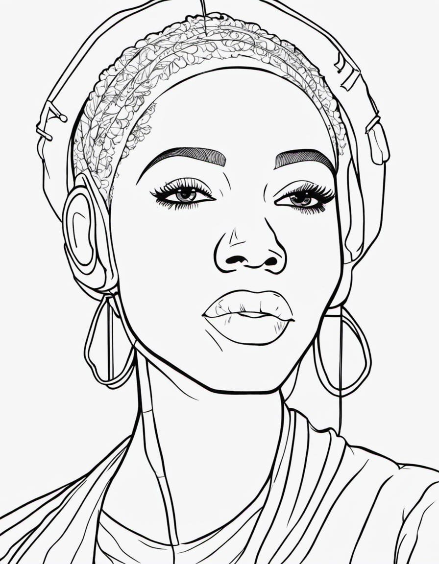 Free black girl coloring page 2023