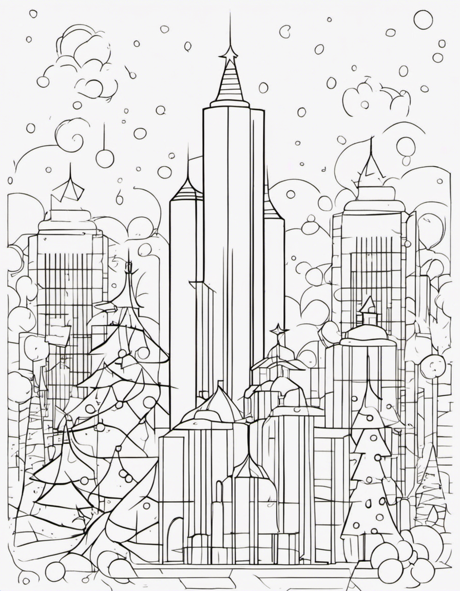 christmas lights coloring pages
