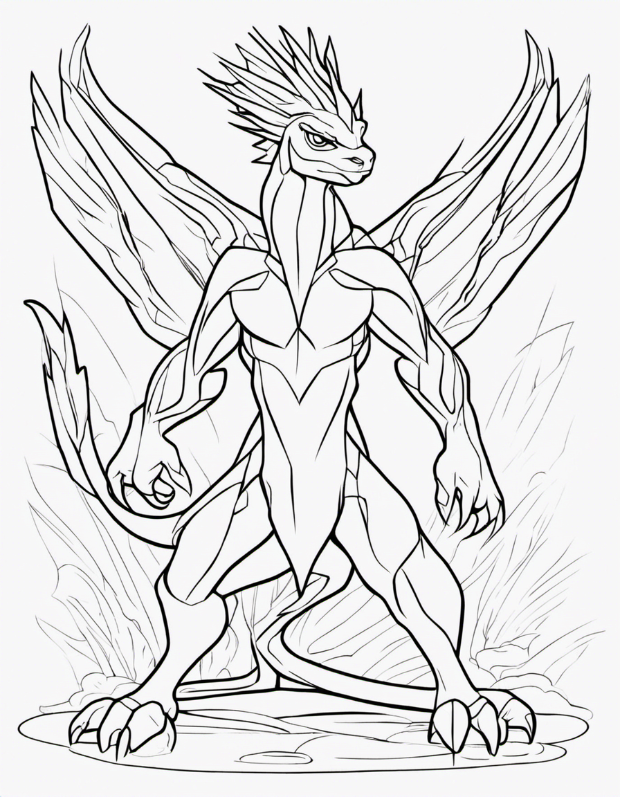 realistic legendary pokemon coloring page