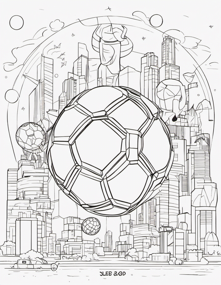 cartoon soccer coloring page