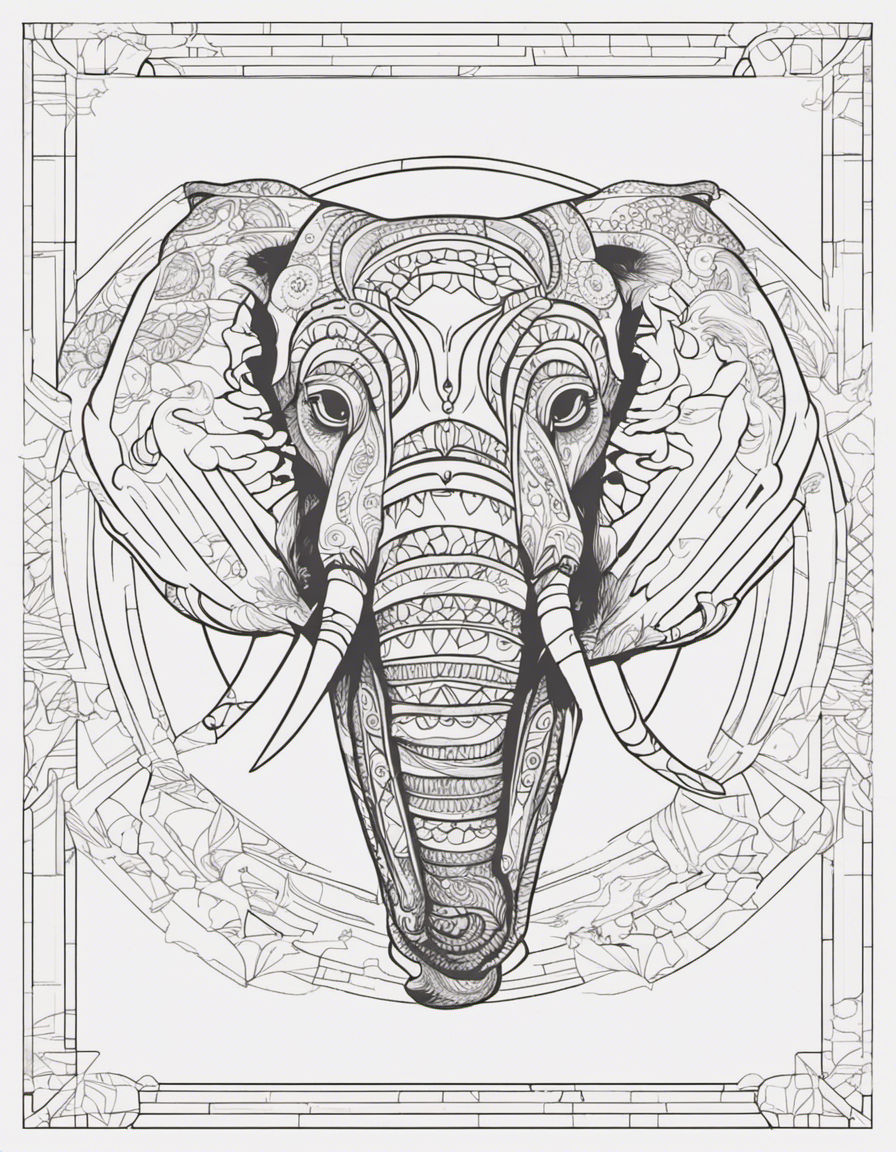 animal mandala for adults coloring page