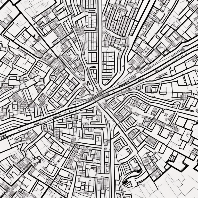 Town map coloring page