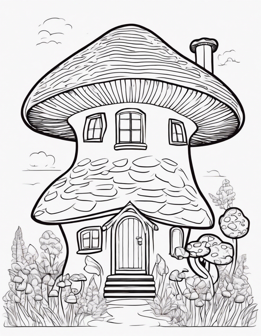 mushroom coloring pages