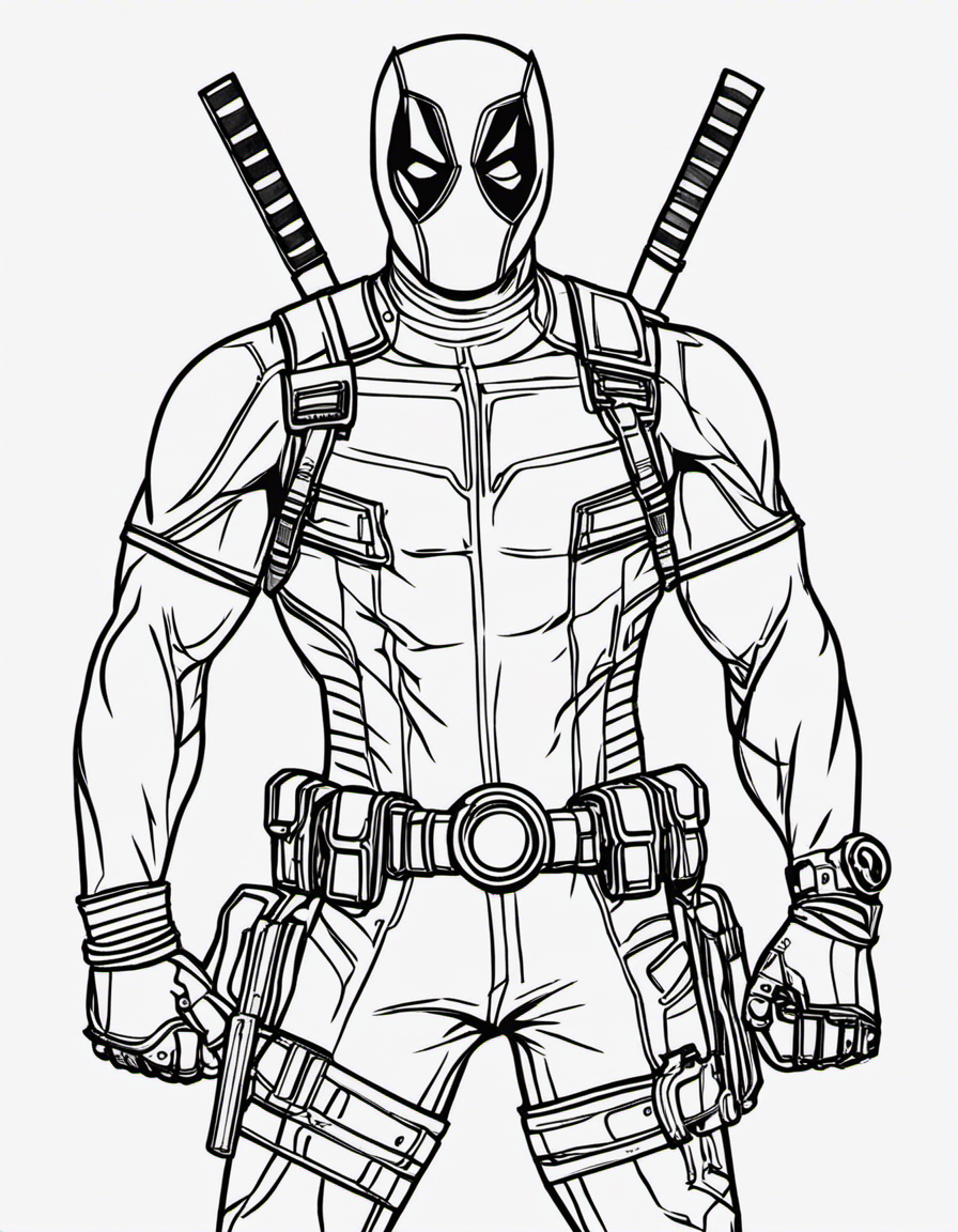 deadpool coloring page