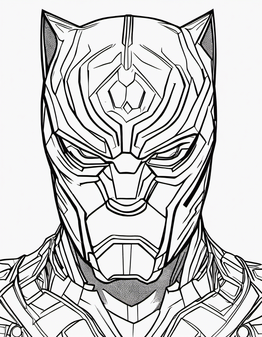 black panther coloring page