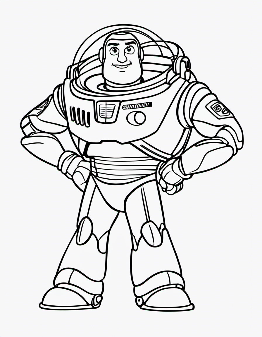 realistic buzz lightyear coloring page