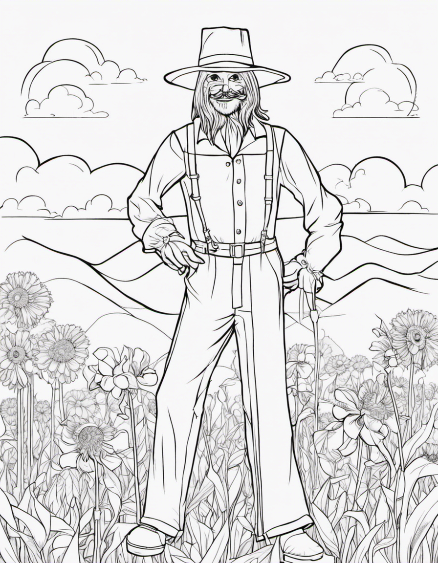scarecrow for adults coloring page