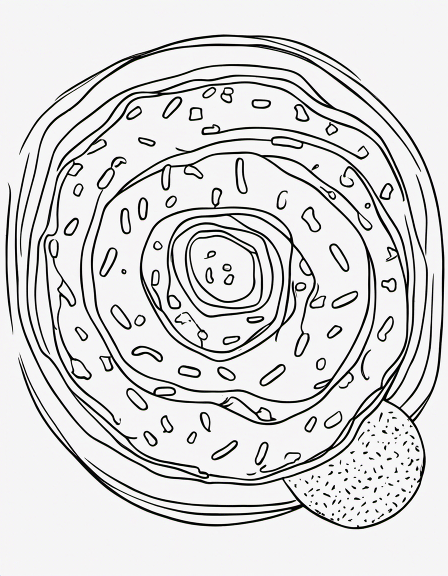 donut for children coloring page