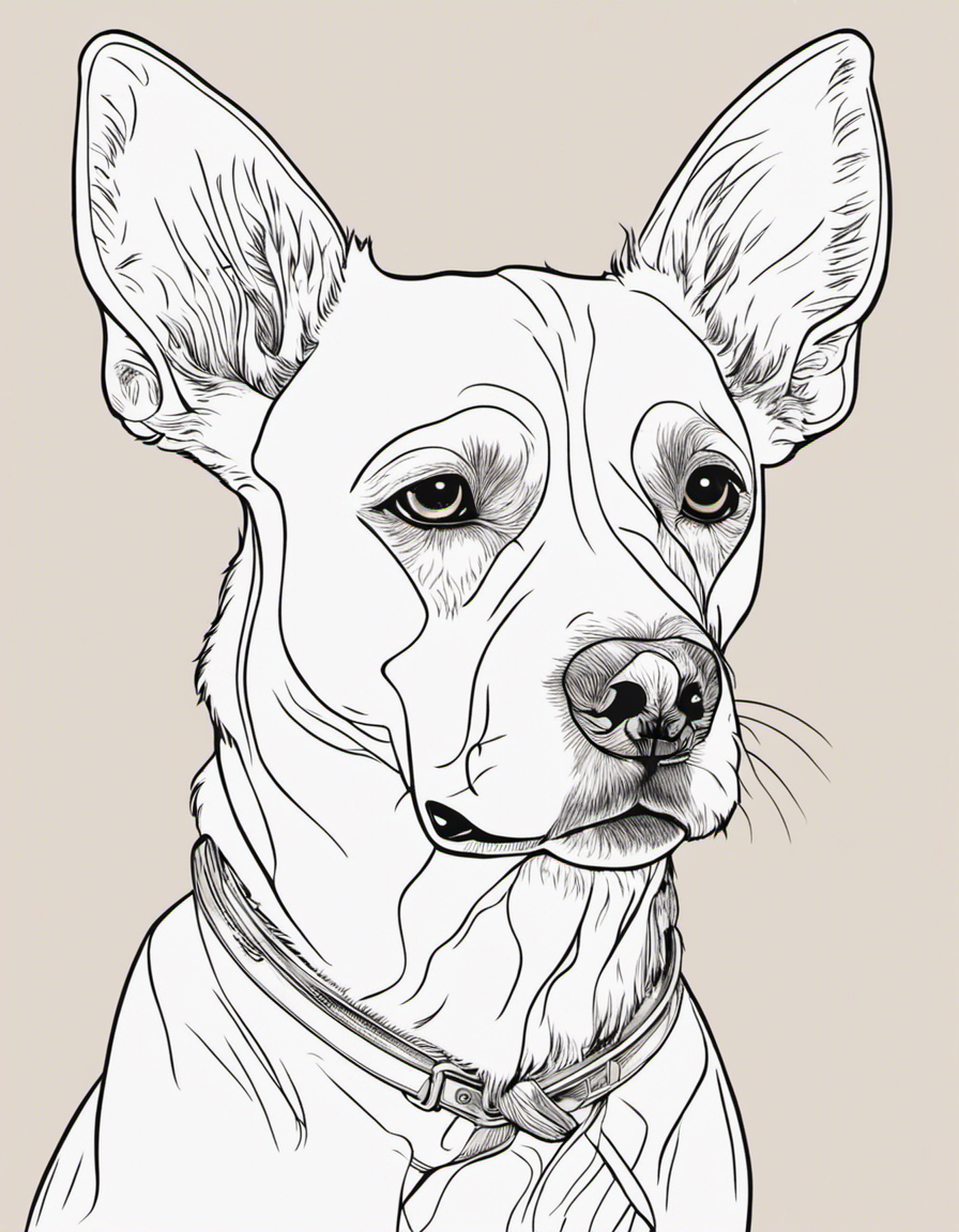 a cute dog coloring page