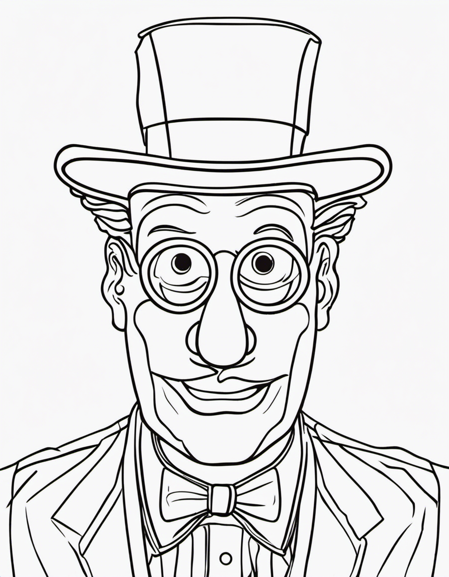 cartoon clown coloring page