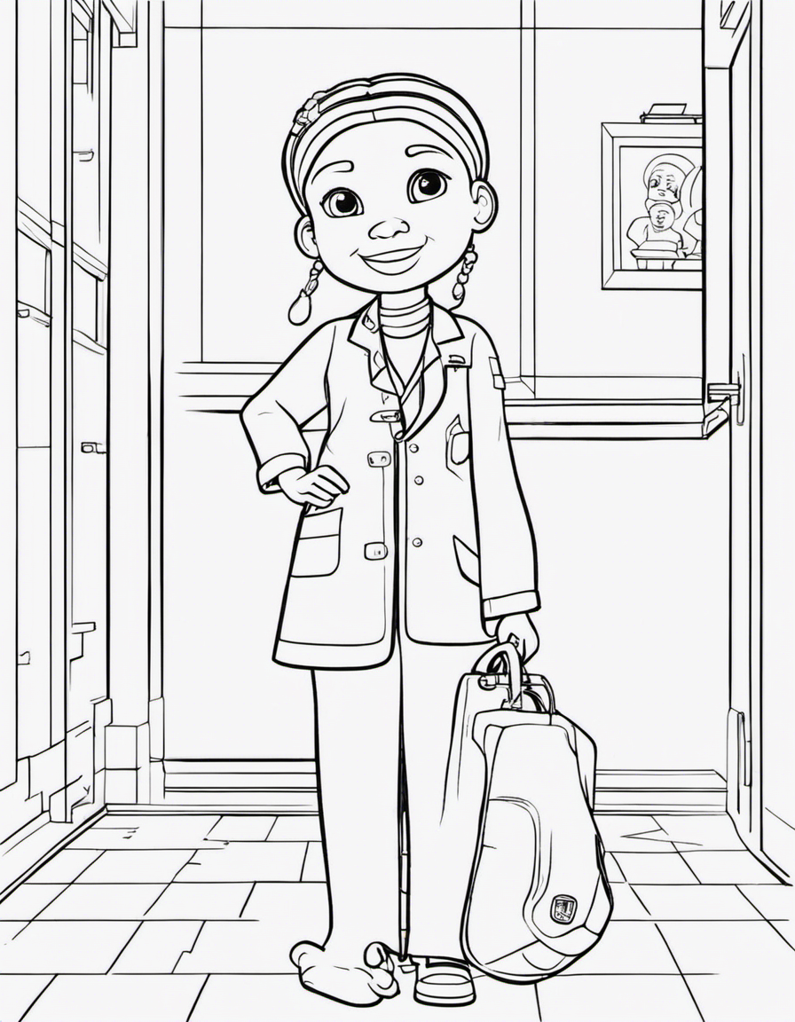 realistic doc mcstuffins coloring page