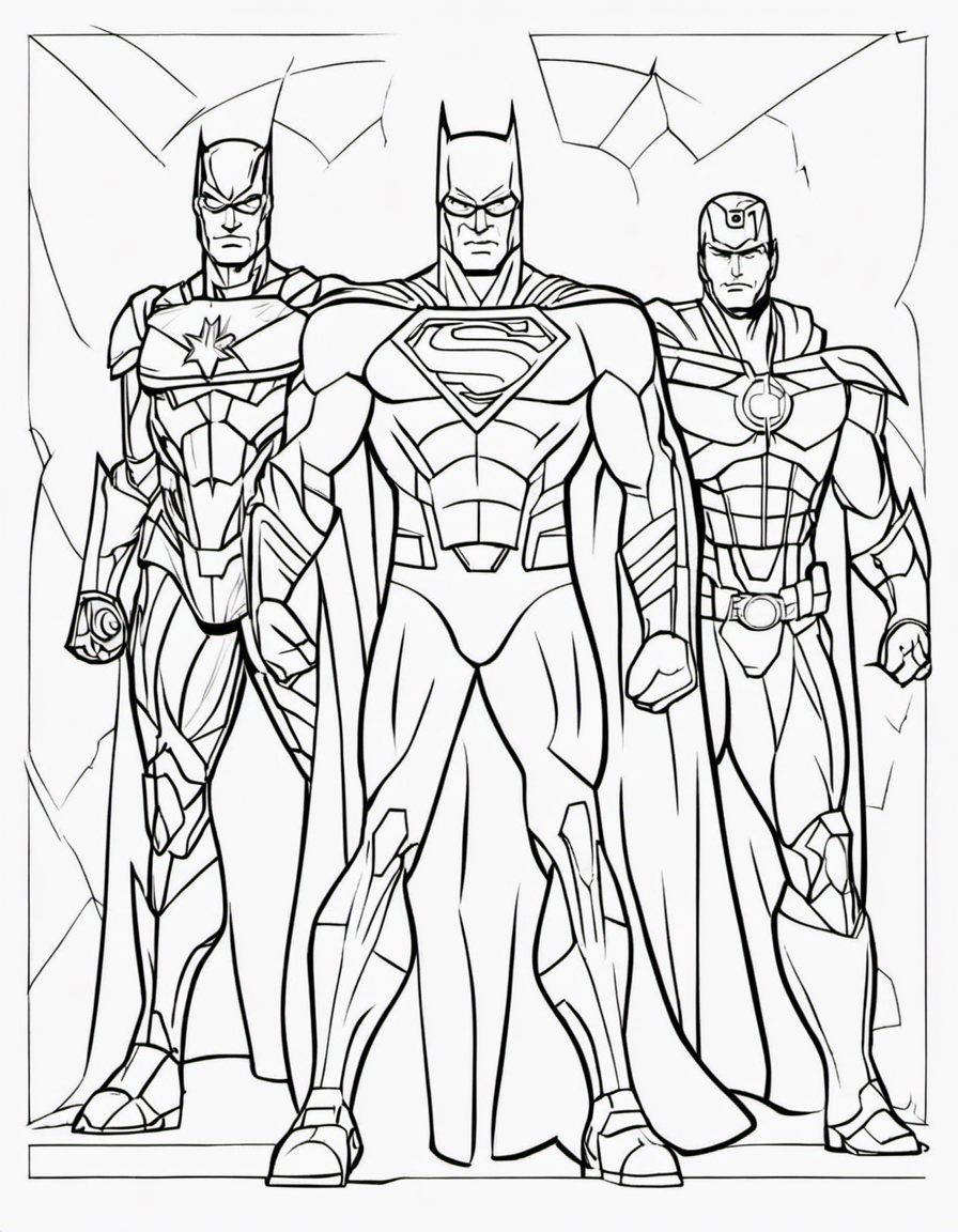 justice league for children coloring page