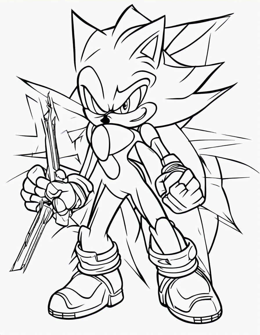 sonic exe for children coloring page