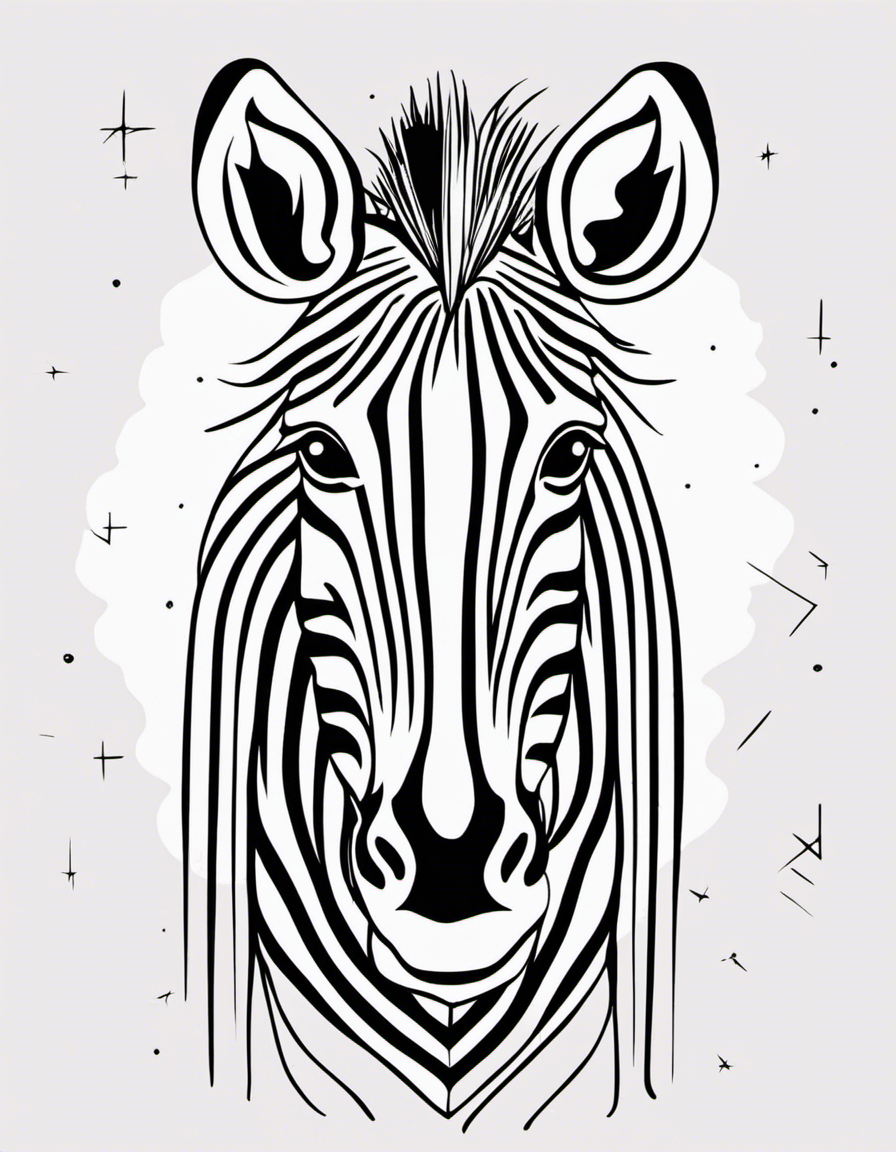 cartoon zebra coloring page