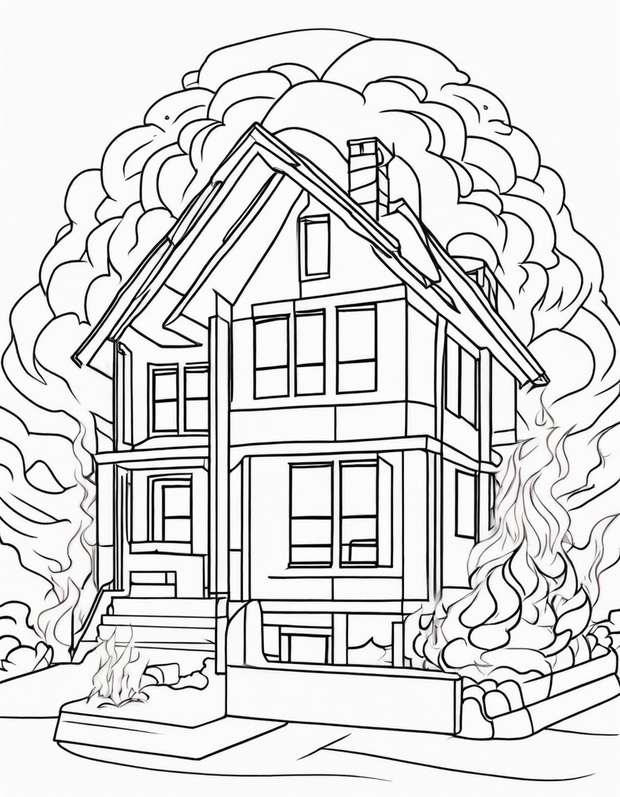 house coloring pages