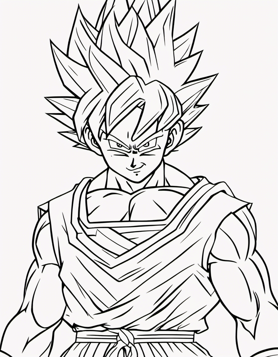 goku for children coloring page