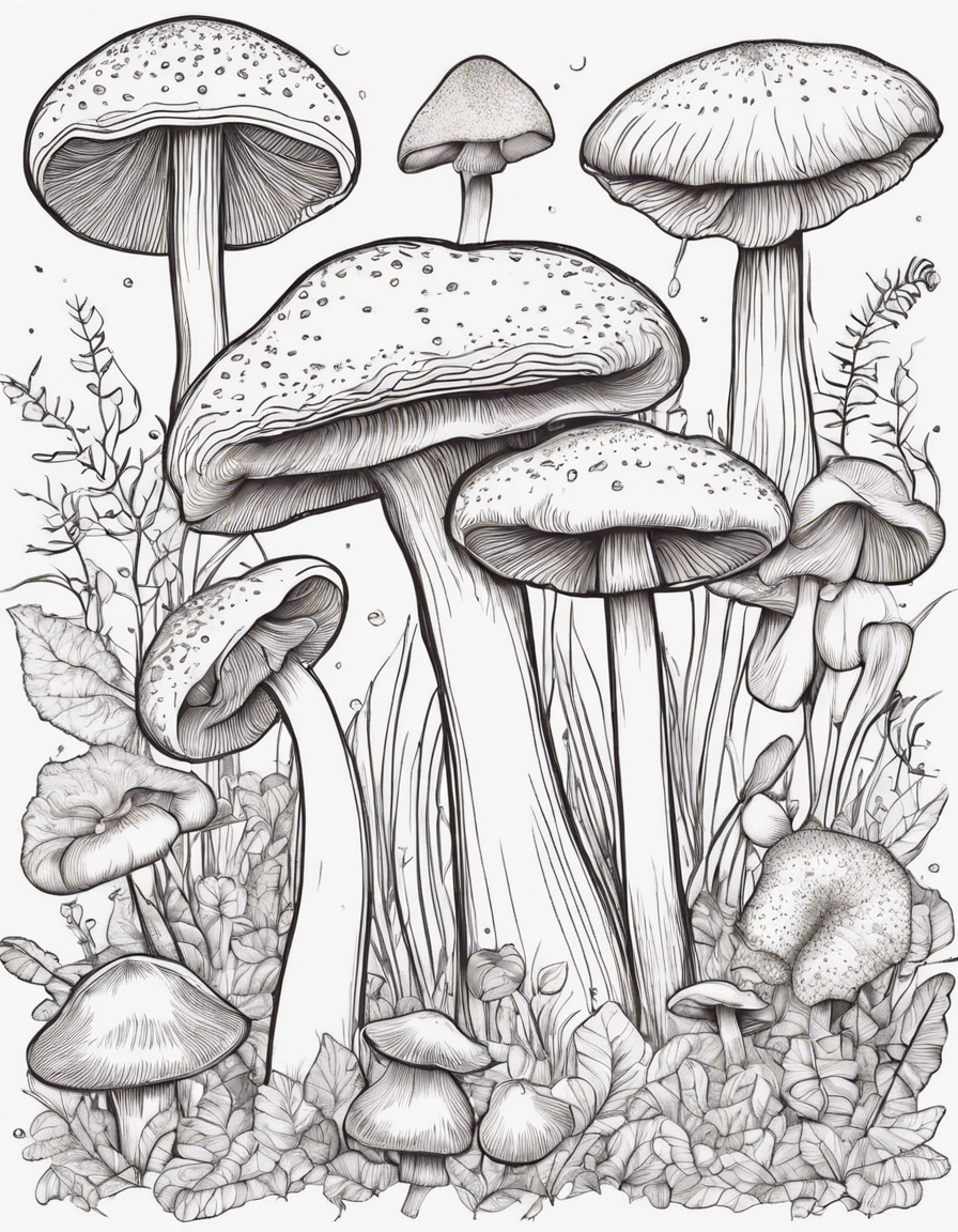 mushroom coloring pages