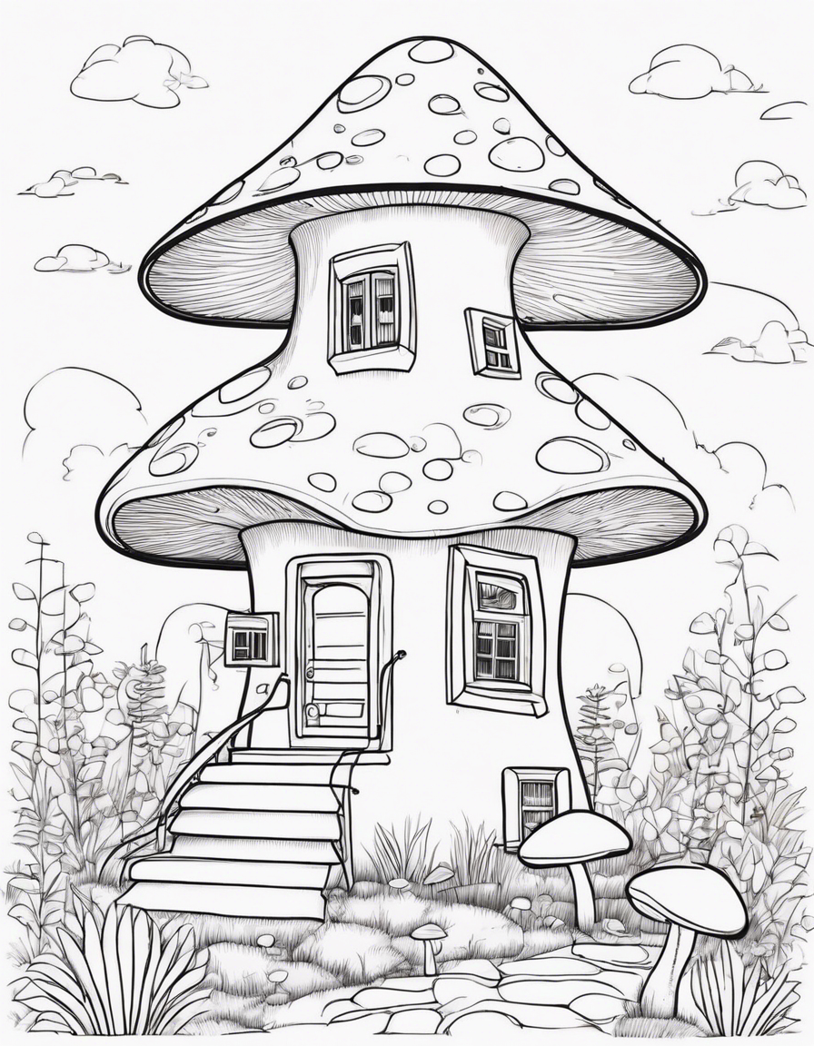 mushroom coloring pages