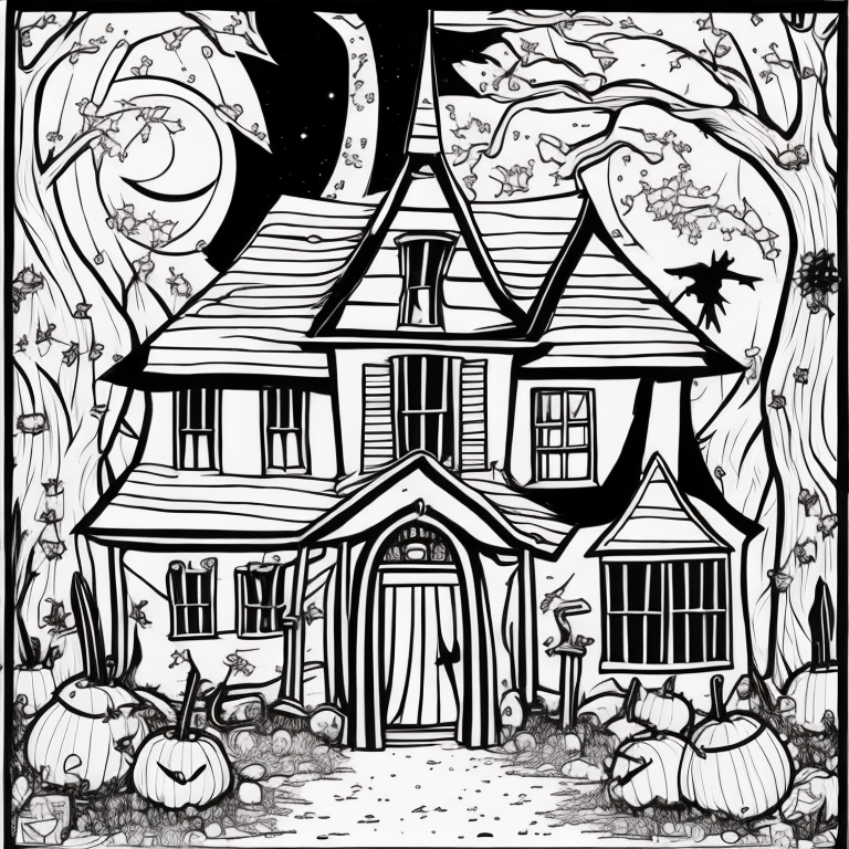 house coloring pages