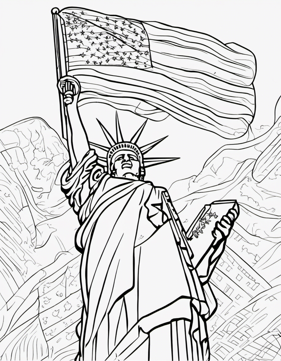 american flag coloring pages