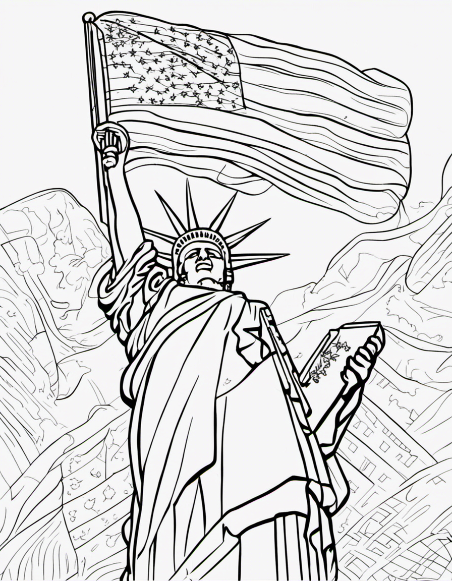 Best Free American Flag Coloring Pages 2023