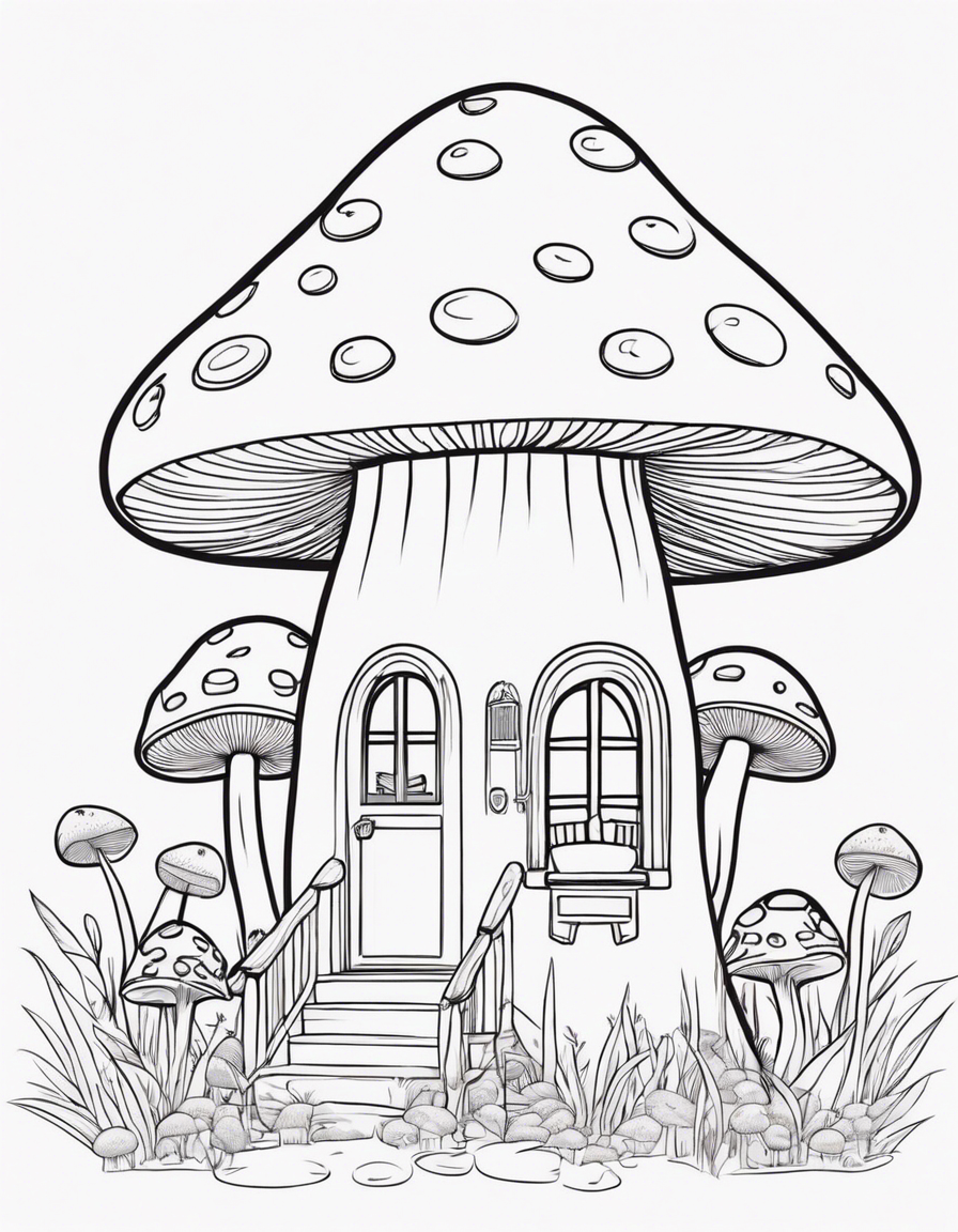 mushroom coloring pages