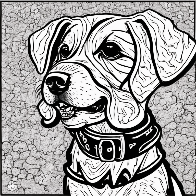 a cute dog coloring page