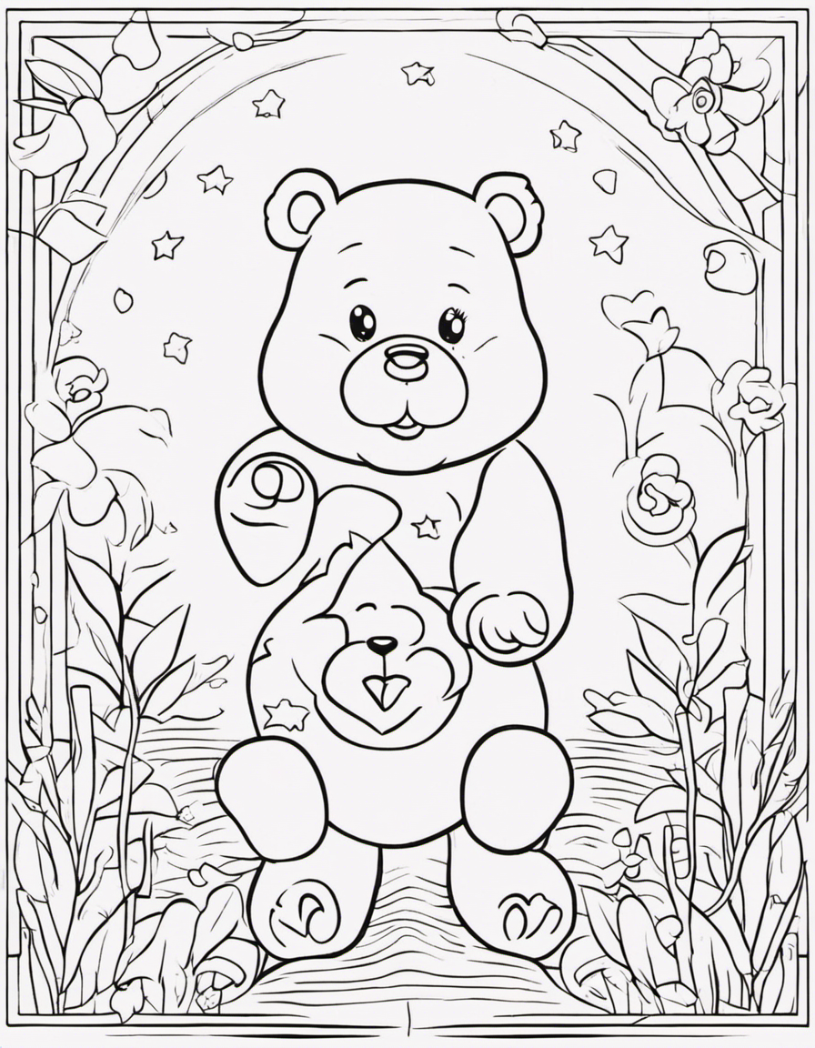 care bear for adults coloring page