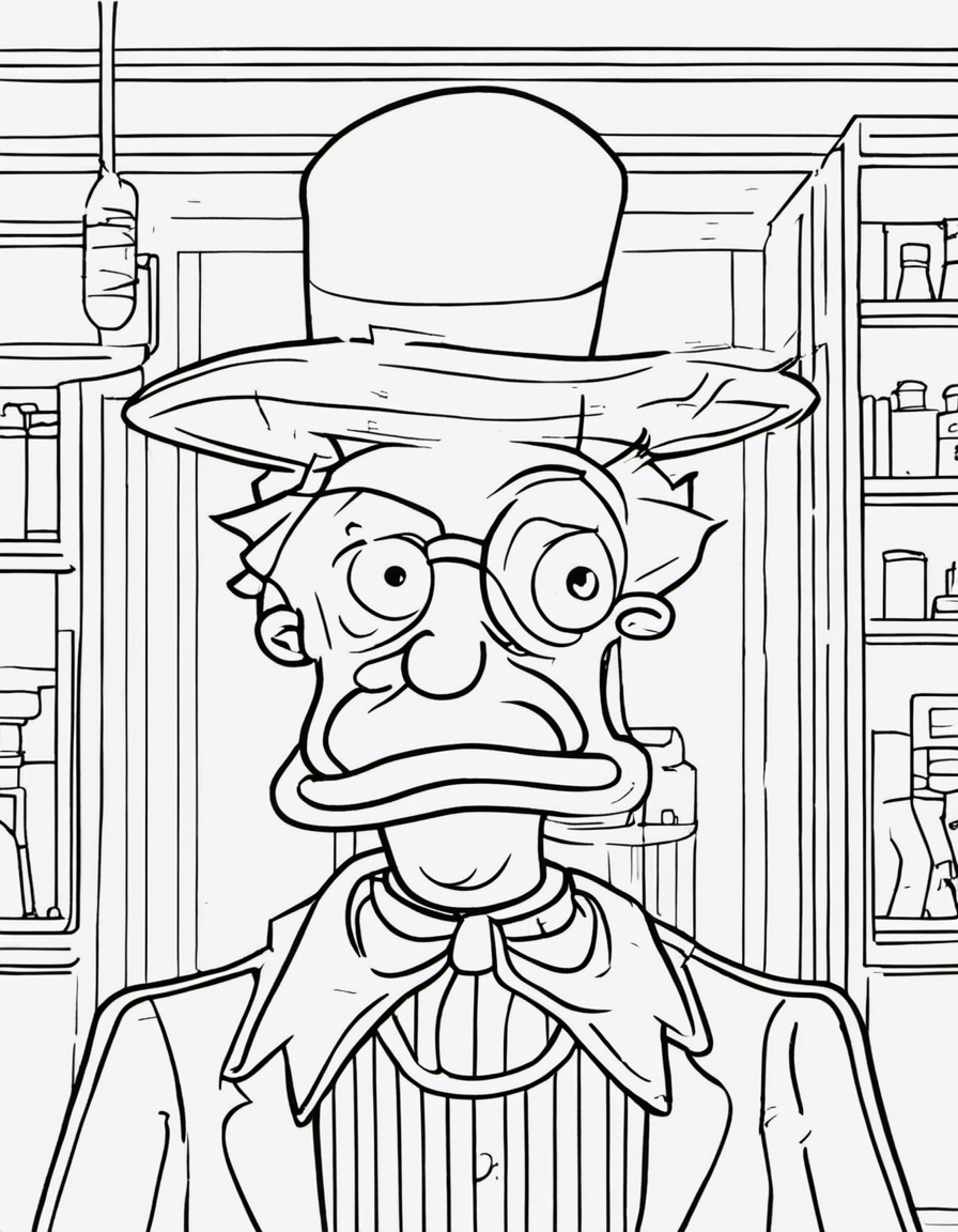 realistic simpsons coloring page