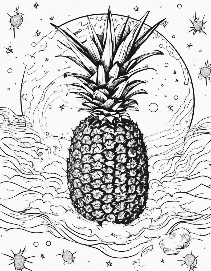 pineapple coloring pages