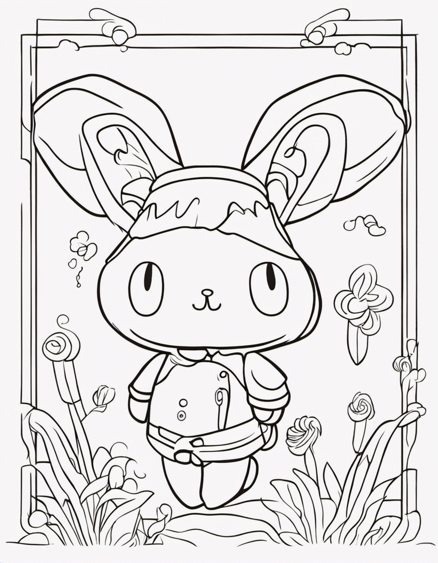 my melody for children coloring page