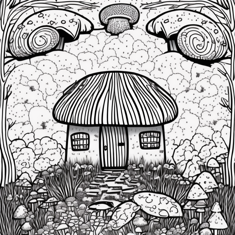 mushroom shaped house, cute