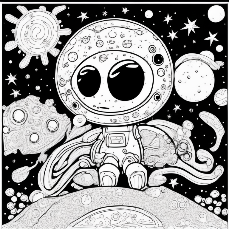 extraterrestrial galaxy coloring book coloring page