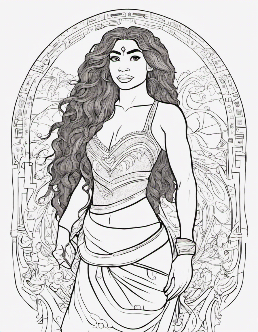 moana for adults coloring page