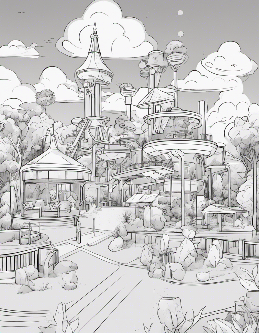 Theme Park coloring page